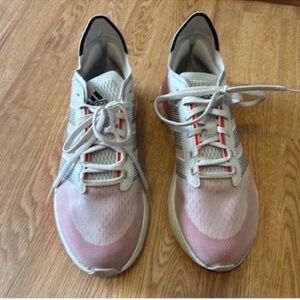 Adidas Pink and White Sneakers with Cushioned Sole